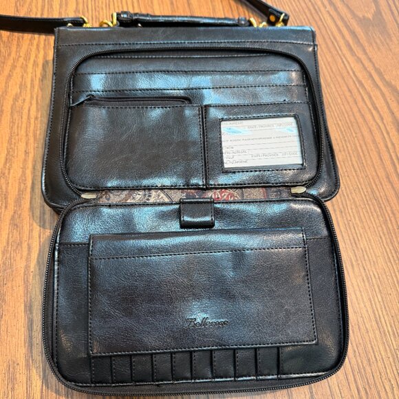 Bellerose Black Leather Satchel | European Croc-Embossed | Vintage - So Unique! - Picture 12 of 14